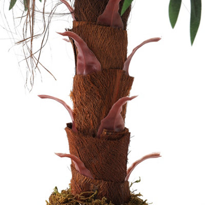 Artificial Plant Artificial Tree Fake Palm Tree House Plant Indoor Outdoor Decorative In Black Plastic Pot H 100 cm
