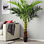 Artificial Plant Artificial Tree Indoor Outdoor Decorative Plant Fake Palm Tree in Black Pot H 180 cm