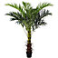Artificial Plant Artificial Tree Indoor Outdoor Decorative Plant Fake Palm Tree in Black Pot H 180 cm