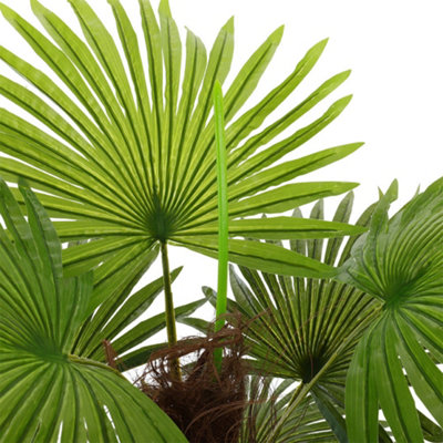 Artificial Plant Fake Cycas Tree House Plant in Black Pot 82 cm