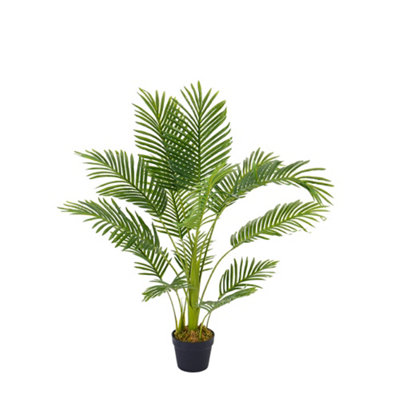 Artificial Plant Fake Palm Tree House Plant in Black Pot 90 cm