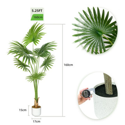 Artificial Plant Fan Palm Tree Indoor House plant 160cm