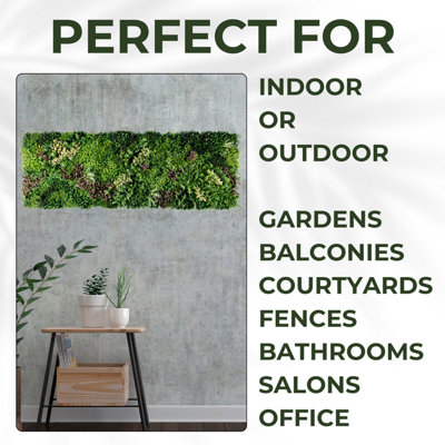 Artificial Plant Flower Living Wall Panels Realistic - 3sq. M - Indoor / Outdoor - Interlocking Non Repeating Pattern - 5