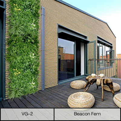 Artificial Plant Flower Living Wall Panels Realistic Indoor/Outdoor Garden 1m x 1m - Beacon Fern - 3