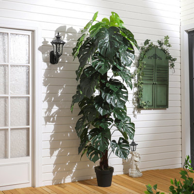 Artificial Plant House Plant Fake Garden Plant Decoration Tree in Black Pot 200 cm