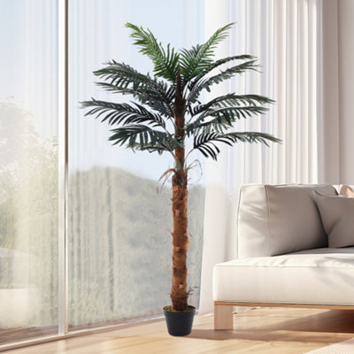 Artificial Plant House Plant Fake Palm Tree in Black Pot H 150 cm