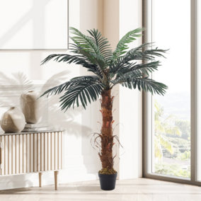 Artificial Plant Indoor Plant House Plant Fake Palm Tree in Black Pot H 120 cm