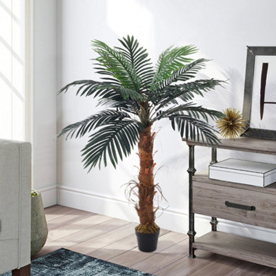 Artificial Plant Indoor Plant House Plant Fake Palm Tree in Black Pot H 120 cm