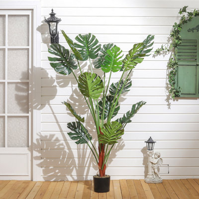 Artificial Plant Realistic Tropical Monstera Tree Fake Plant in Pot 150 cm