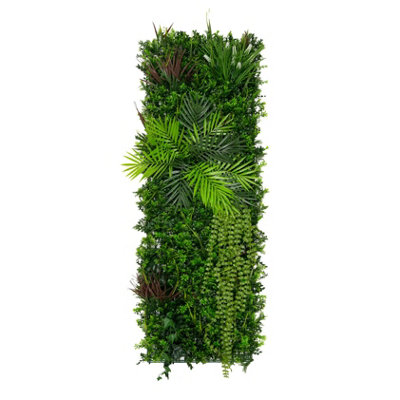 Artificial Plant Wall Panel 50 x 150cm Alina Living Foliage Greenery Tiles Indoor Outdoor Weather & UV Resistant