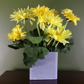Artificial Potted Daisy Flowering Plant Yellow