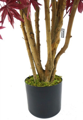 Artificial Red Maple Tree 120cm - Realistic plant by Botanik