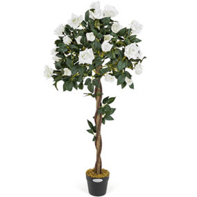 Artificial Rose Tree Potted Indoor Outdoor Wedding Flower Decoration Christow 4ft