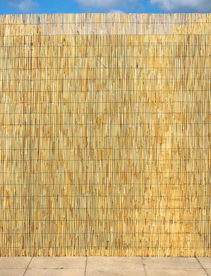 Artificial Screening Peeled Reed Fencing Natural Screening Roll 1m x 4m
