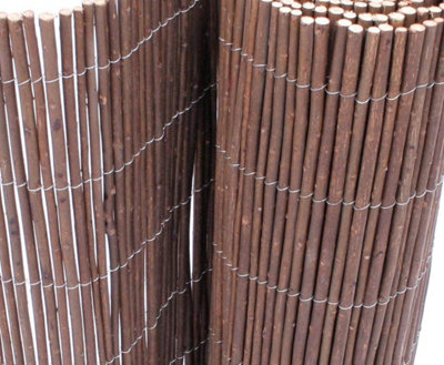 Artificial Screening Willow Canes Fencing Natural Screening Roll 1m x 4m - 4
