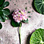Artificial Silk Hydrangea Stem, Blush Lavender. H42 cm.