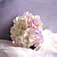 Artificial Silk Hydrangea Stem, Blush Pink. H42 cm.