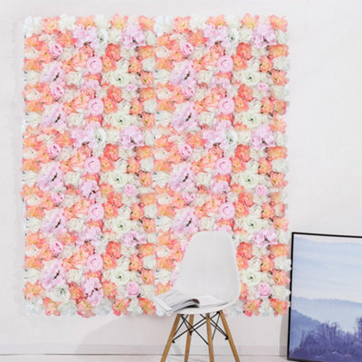 Artificial Simulation Rose Flower Decoration Backdrop Wall Panel 400 x ...