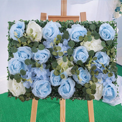Buy Artificial Simulation Rose Flower Decoration Backdrop Wall Panel ...