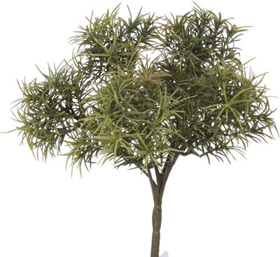 Artificial Single Spanish Moss Stem 17cm - Faux Silk Flowers, Fake Foliage Stems, Indoor Home Decorations, Vase Not Included