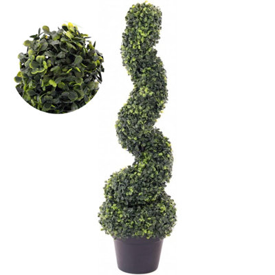 Artificial Spiral Tree 80cm Decorative Topiary Plant for Indoor and ...