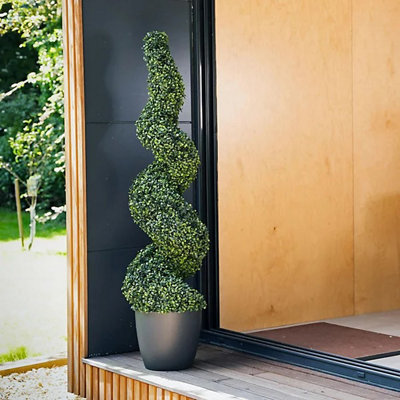 Artificial Spiral Tree 80cm Decorative Topiary Plant for Indoor and ...