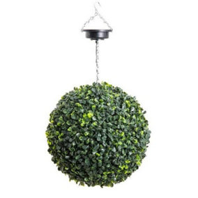 Artificial Topiary Ball Solar Powered LED The Big Buxus Ball 38cm Pair