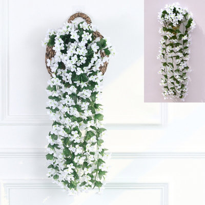 Artificial Violets Hanging Flowers Simulation Plant Home Decoration