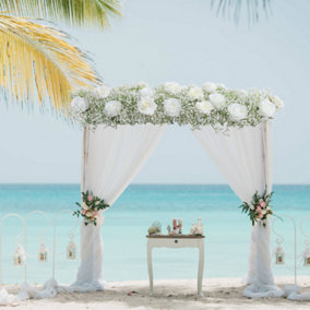 Artificial White Rose Flowers Arrangement for Home Wedding Decoration