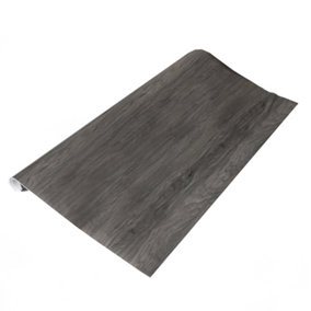 Artifix Woodgrain Charcoal Self Adhesive Vinyl Wrap Film for Kitchen Worktops and Furniture 2m(L) 67.5cm(W)