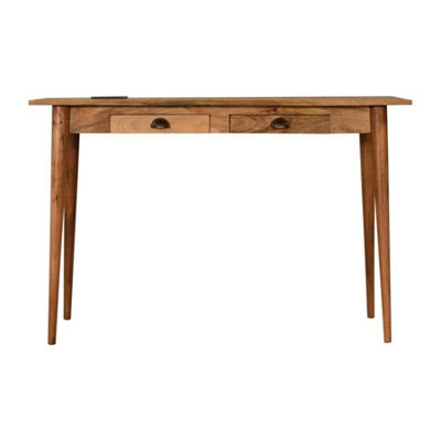 Artisan Furniture Solid Wood 2 Drawer Cable Writing Desk