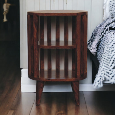 Artisan Furniture Solid Wood Ariella Double Shelf Chestnut Bedside