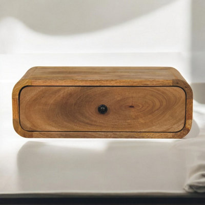 Artisan Furniture Solid Wood Avora Wall-Mounted Oak-ish 1 Drawer Nightstand