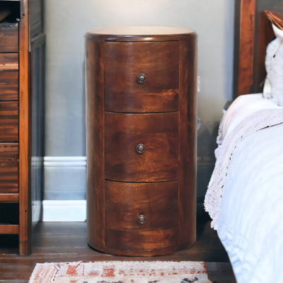Artisan Furniture Solid Wood Chestnut Drum Chest