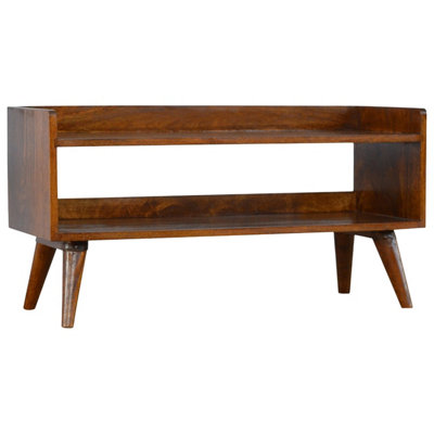 Artisan Furniture Solid Wood Chestnut Nordic Storage Bench