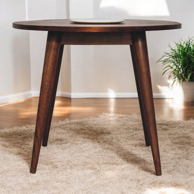 Artisan Furniture Solid Wood Chestnut Round Nordic End Table