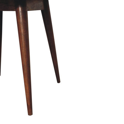 Artisan Furniture Solid Wood Chestnut Round Nordic End Table