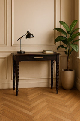 Artisan Furniture Solid Wood Cordelier Turned-Leg Writing Desk, 1 ...