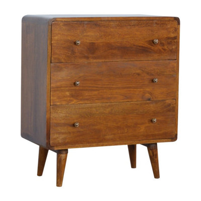 Artisan Furniture Solid Wood Curved Chestnut Chest