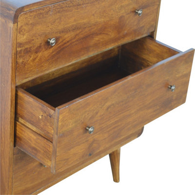 Artisan Furniture Solid Wood Curved Chestnut Chest