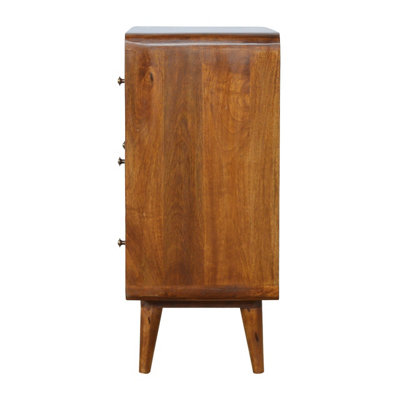 Artisan Furniture Solid Wood Curved Chestnut Chest