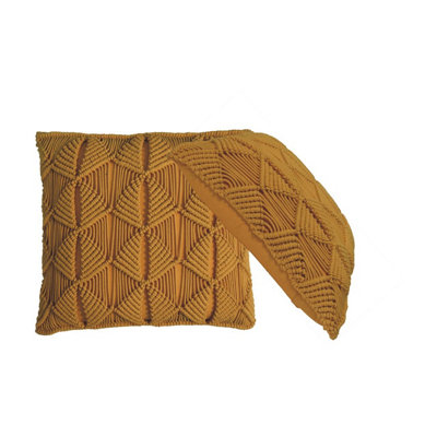 Artisan Furniture Solid Wood Esmi Cushion Set of 2 - Mustard