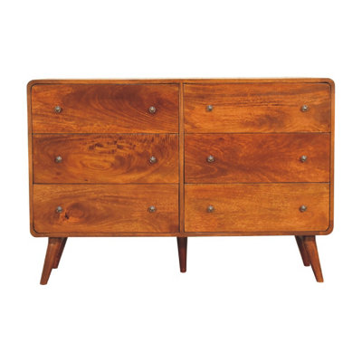 Artisan Furniture Solid Wood Large Curved Chestnut Chest