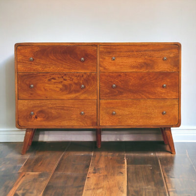 Artisan Furniture Solid Wood Large Curved Chestnut Chest