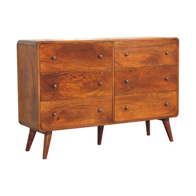 Artisan Furniture Solid Wood Large Curved Chestnut Chest