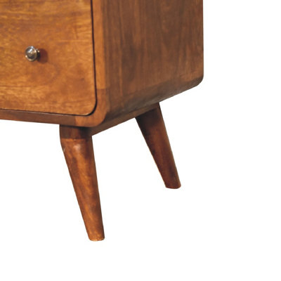 Artisan Furniture Solid Wood Large Curved Chestnut Chest