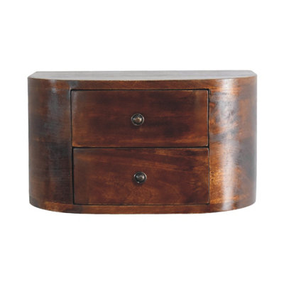 Artisan Furniture Solid Wood Lunar 2 Drawer Floating Bedside