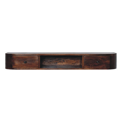 Artisan Furniture Solid Wood Lunar 2 Drawer Wall Mounted Console