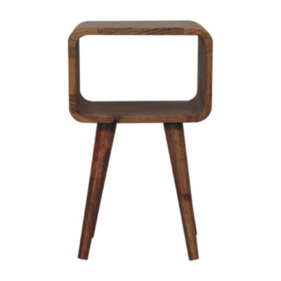 Artisan Furniture Solid Wood Mini Curved Open Bedside