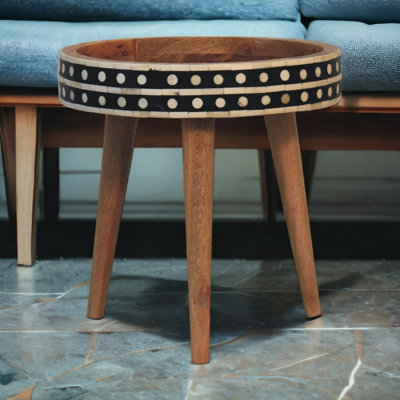 Artisan Furniture Solid Wood Mini Pattern Nordic End Table